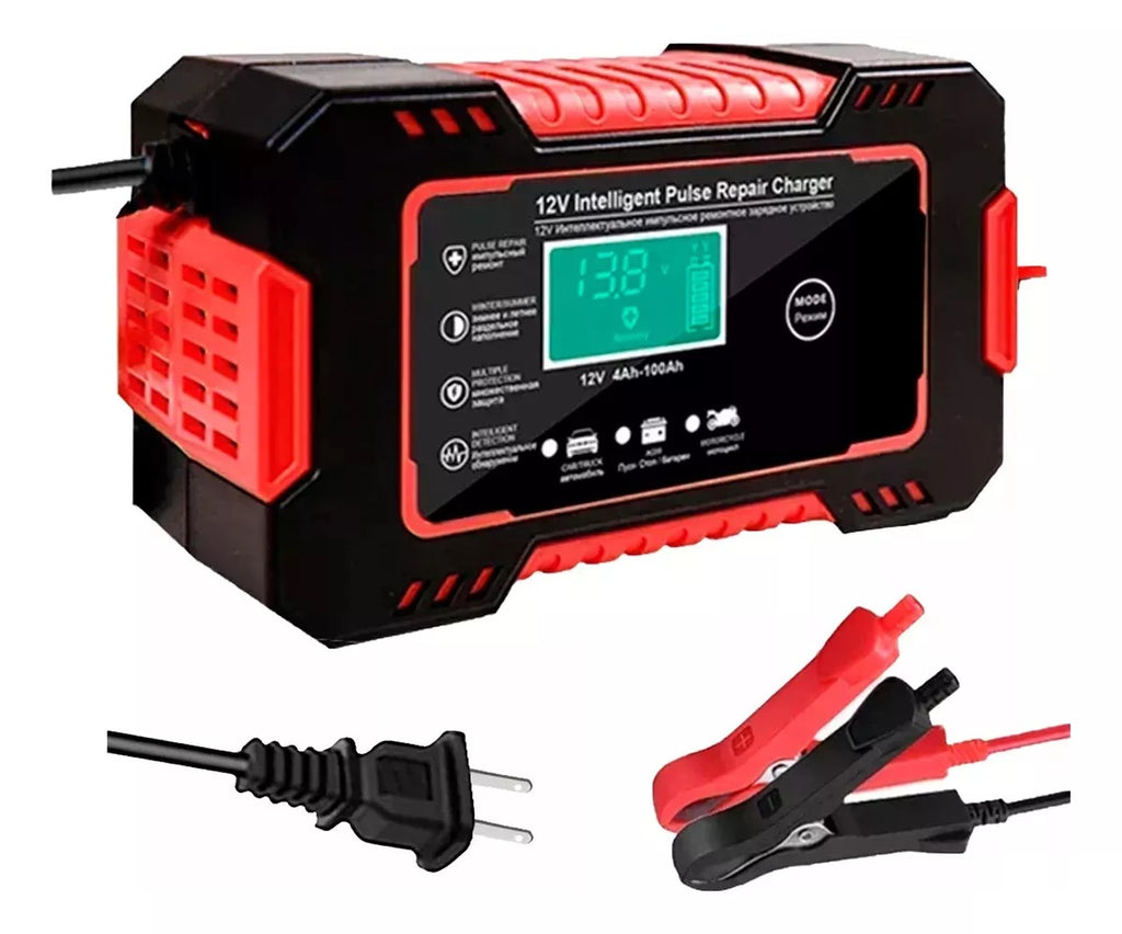 Combo Cargador Bateria 12v Rachets 46pz